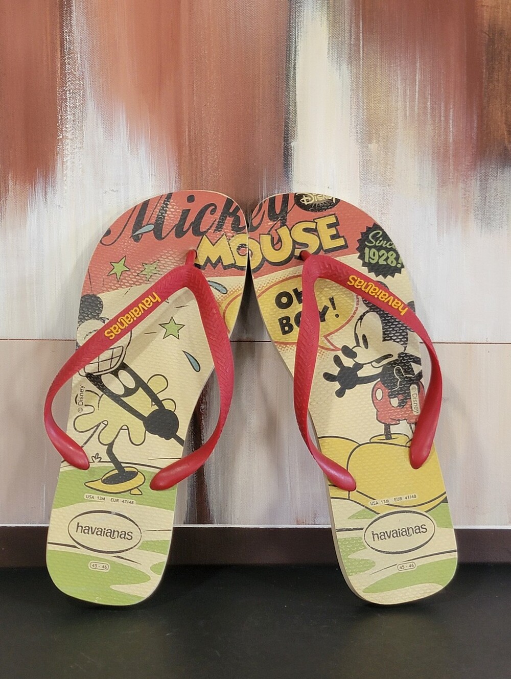 Havaianas Men's Disney Flip Flops Mickey Mouse Sz 13 (EU 47/48)